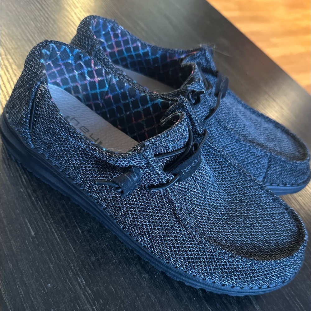 Womens HEYDUDE Wendy Sox Slip-On Casual Shoe - Black